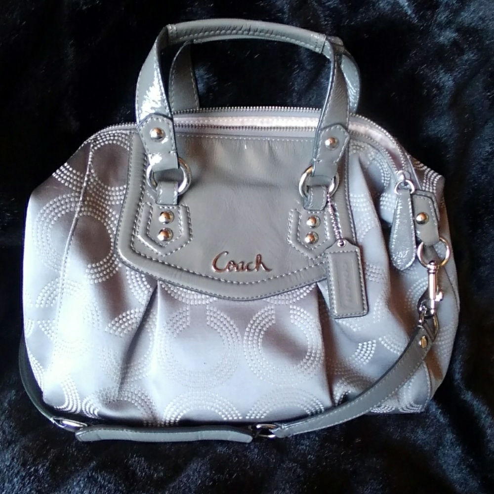 Coach gray handbag